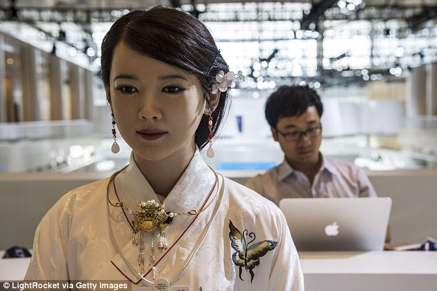 Jiajia is a humanoid robot created with the appearance and body height of a Chinese woman by the University of Science and Technology in China